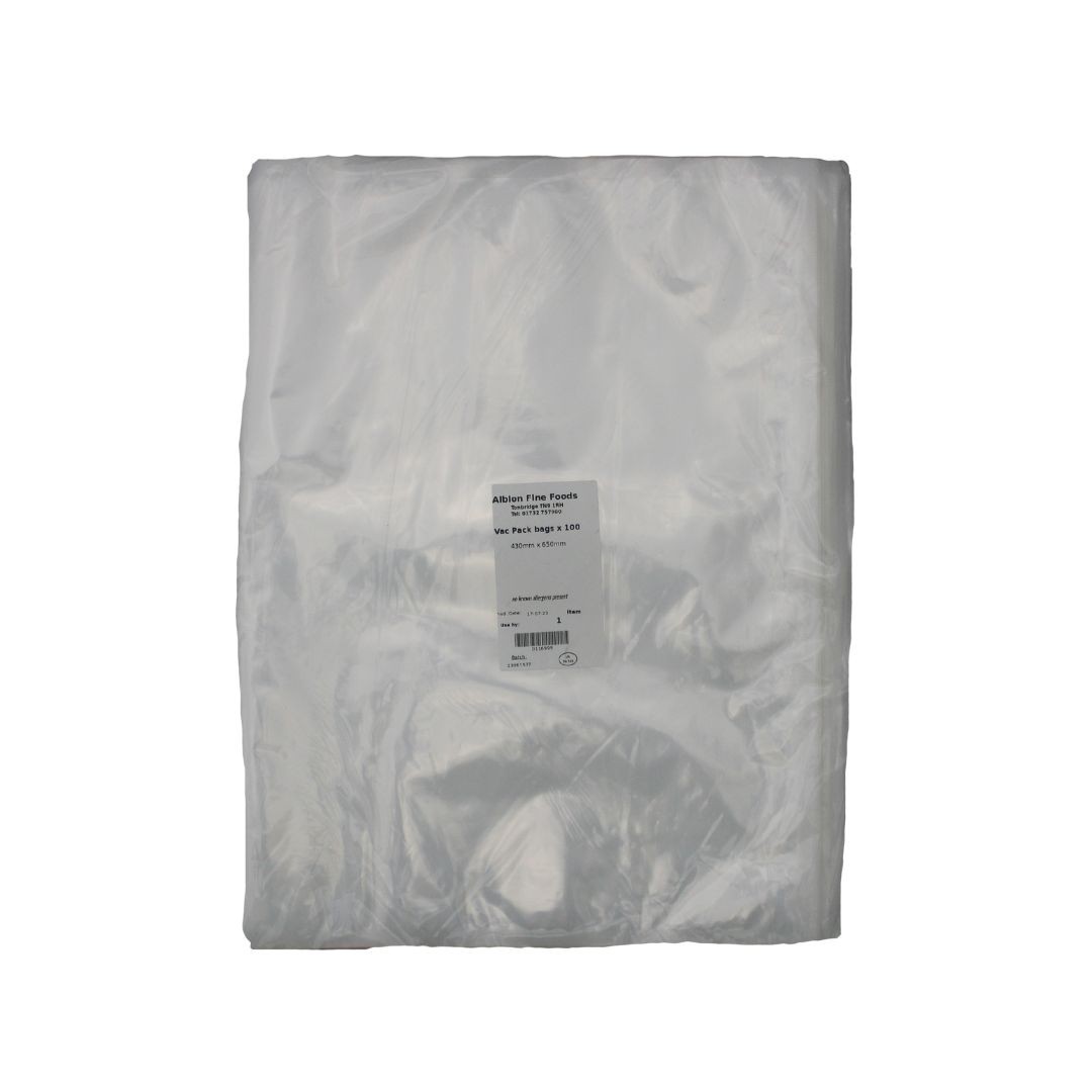 Vacpack Bags 430 x 650mm x 100 | Albion Fine Foods Ltd.