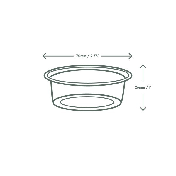 Plastic Portion Pots 2oz - Vegware x 2000 | Albion Fine Foods Ltd.