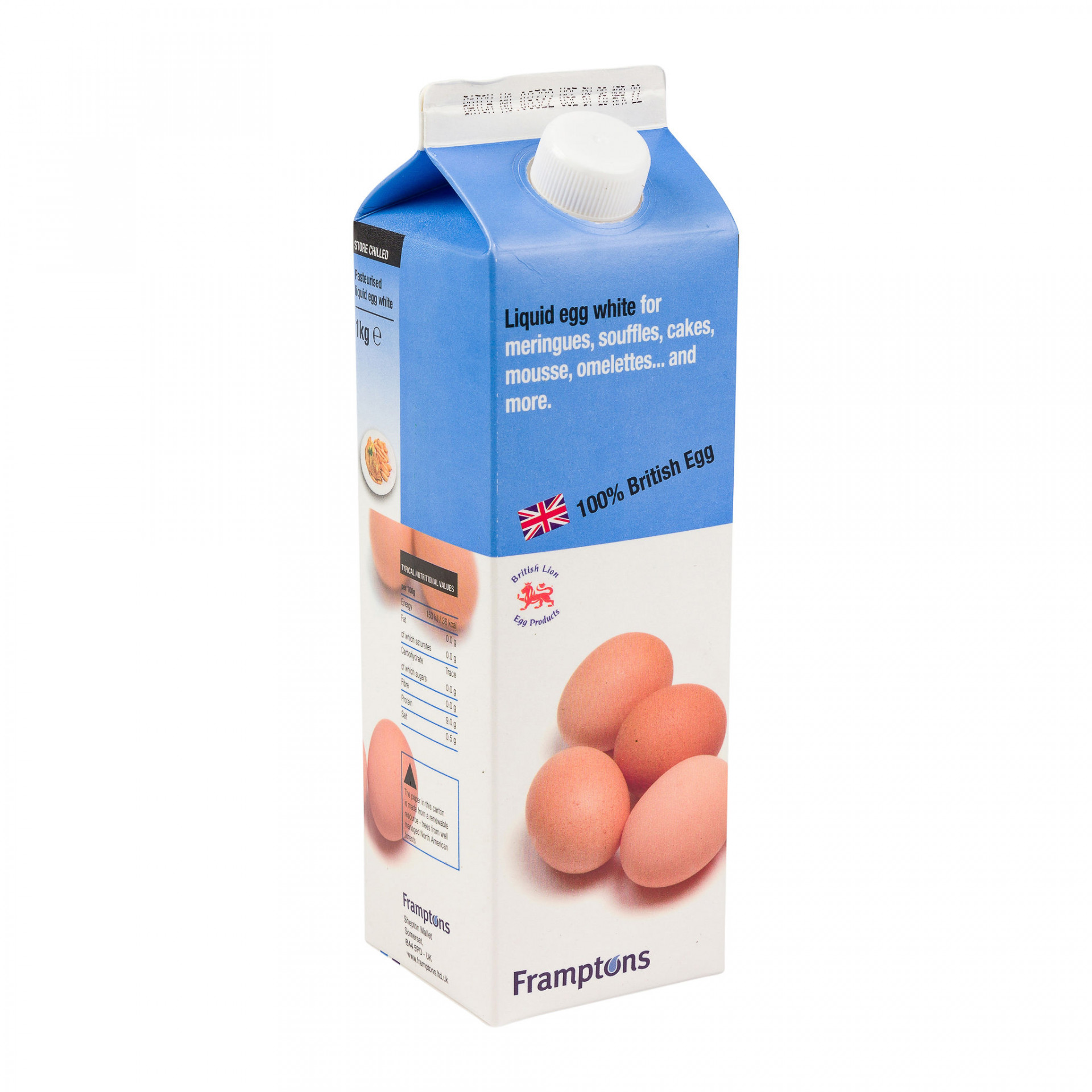 Liquid Eggs White Pasteurised 1ltr Albion Fine Foods Ltd.