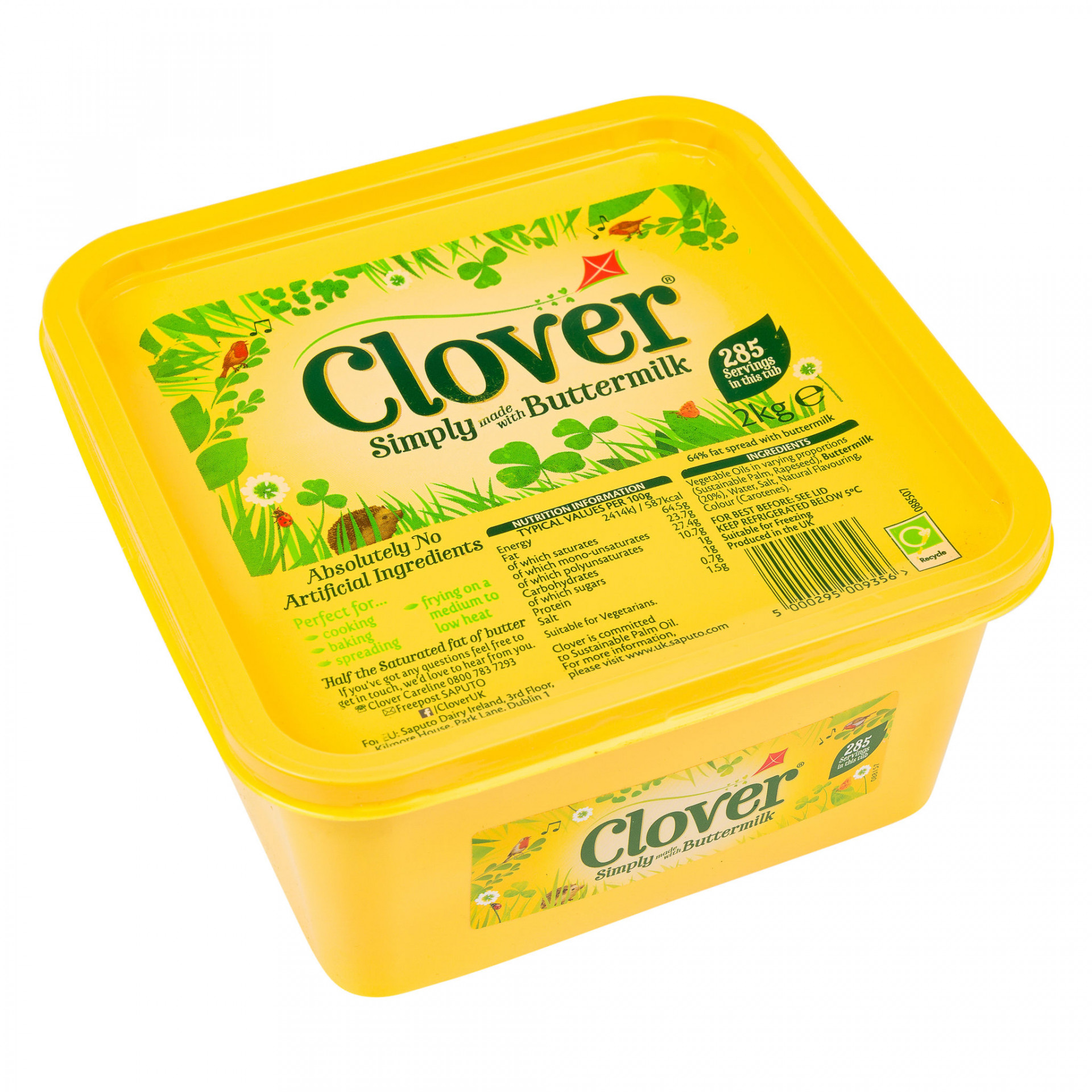Margarine Clover Spread 2kg Albion Fine Foods Ltd