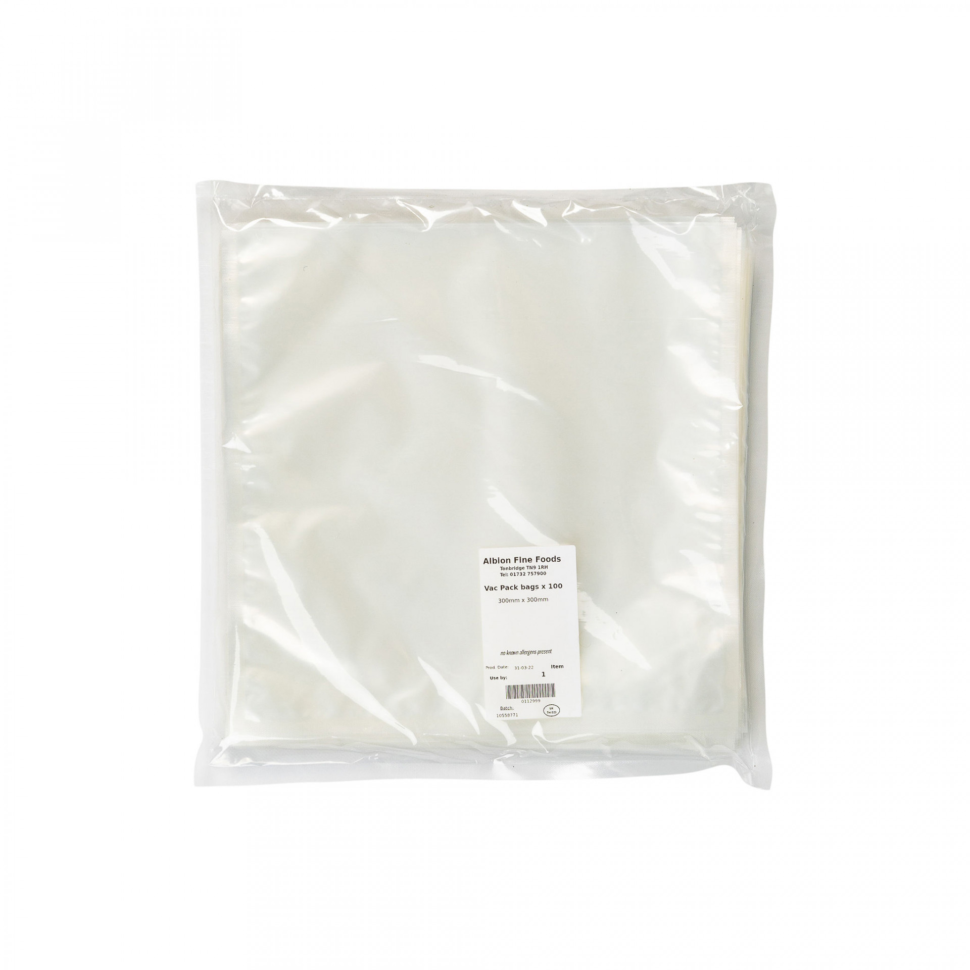 Vacpack Bags 300 x 300mm x 100 | Albion Fine Foods Ltd.