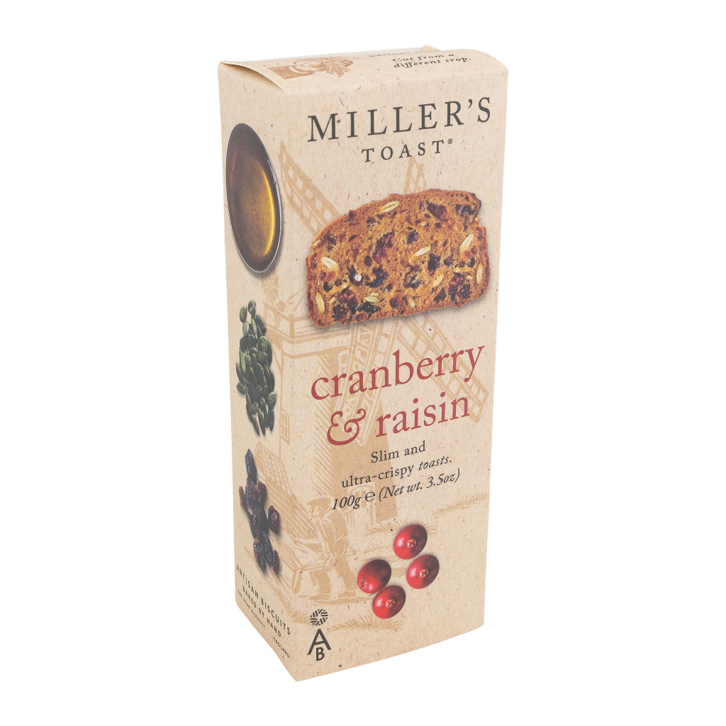 Millers Toast Cranberry & Raisin